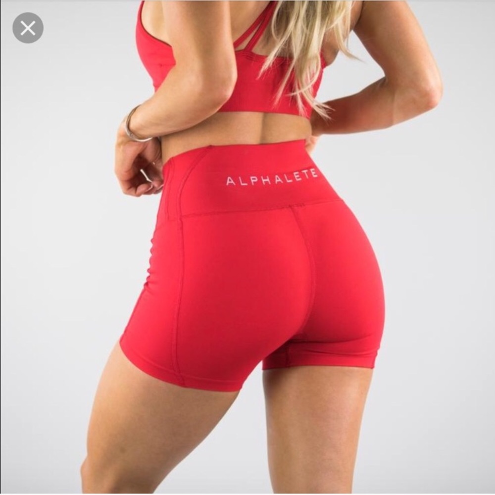 *New with tags* Alphalete Revival Red Shorts XS